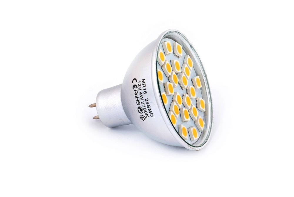 LED žárovka MR16 3,5W 280lm 12V studená, ekvivalent 29W - prověřit